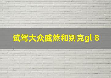 试驾大众威然和别克gl 8